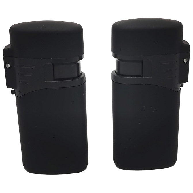 Promotivni elektronski mat upaljač s mlaznim plamenom i gumiranim tijelom