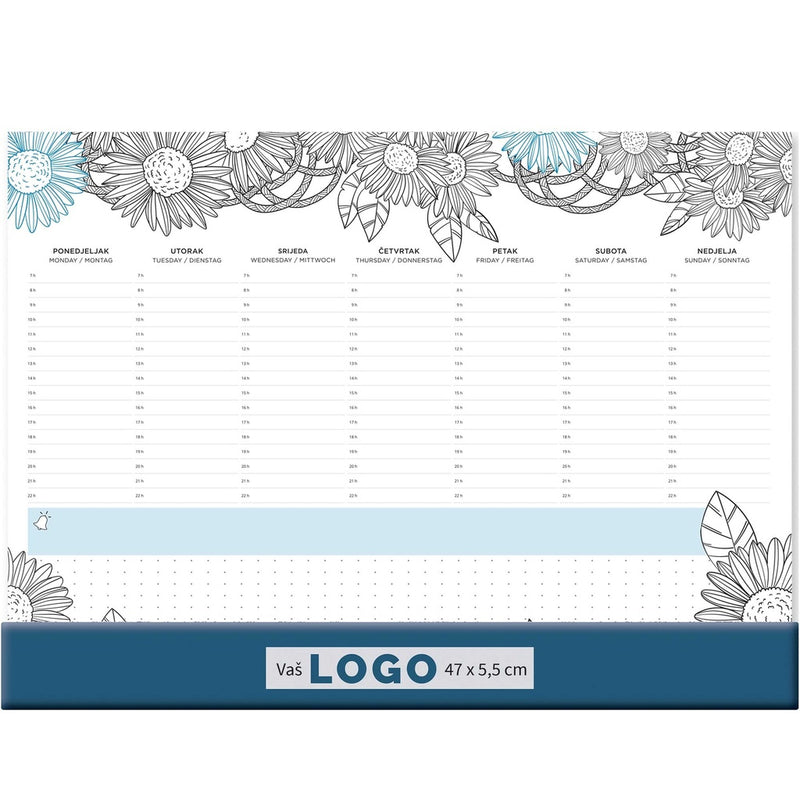 Stolna mapa velika s bojankom, 47x34 cm