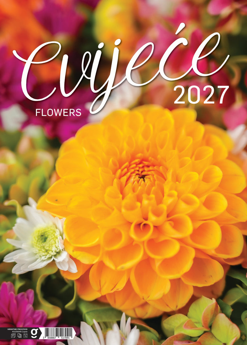 Promotivni zidni kalendar Cvijeće