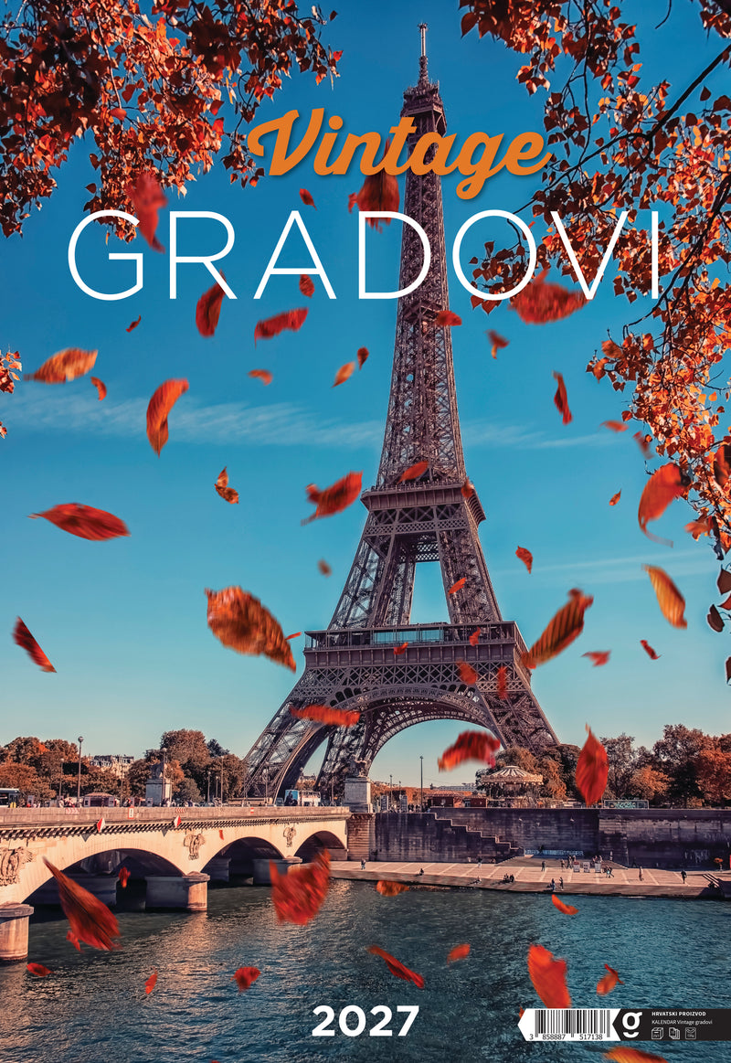 Promotivni zidni kalendar Vintage gradovi