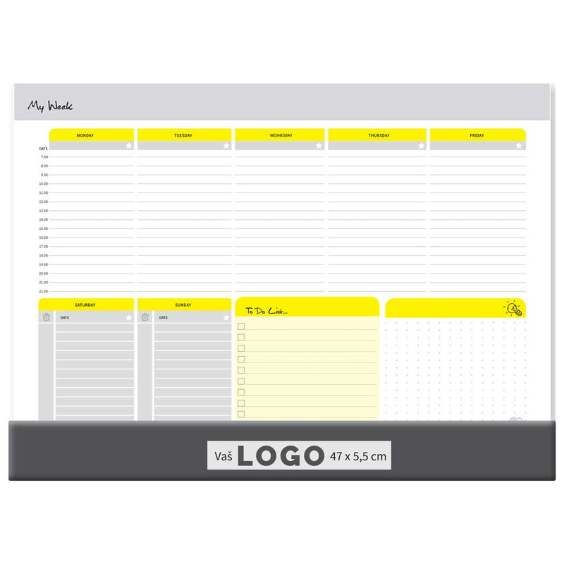 Promotivna stolna mapa velika s klapnom i engleskim jezikom, 47x34 cm