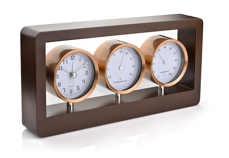 Stolna luksuzna vremenska stanica u drvenom kućištu