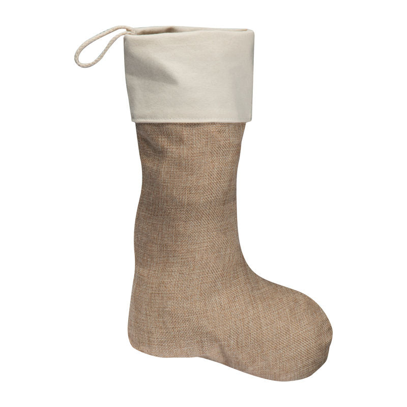 Božićna čarapa od jute