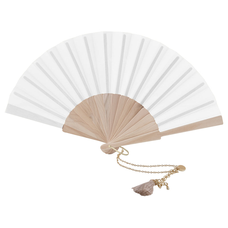 Drvena lepeza s ukrasnom narukvicom s pomponom