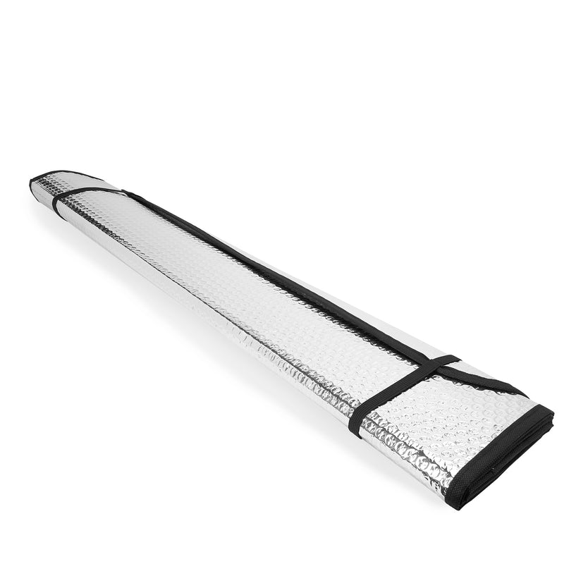 Sklopivo aluminijsko sjenilo s crnim obrubom za auto, 130x80cm