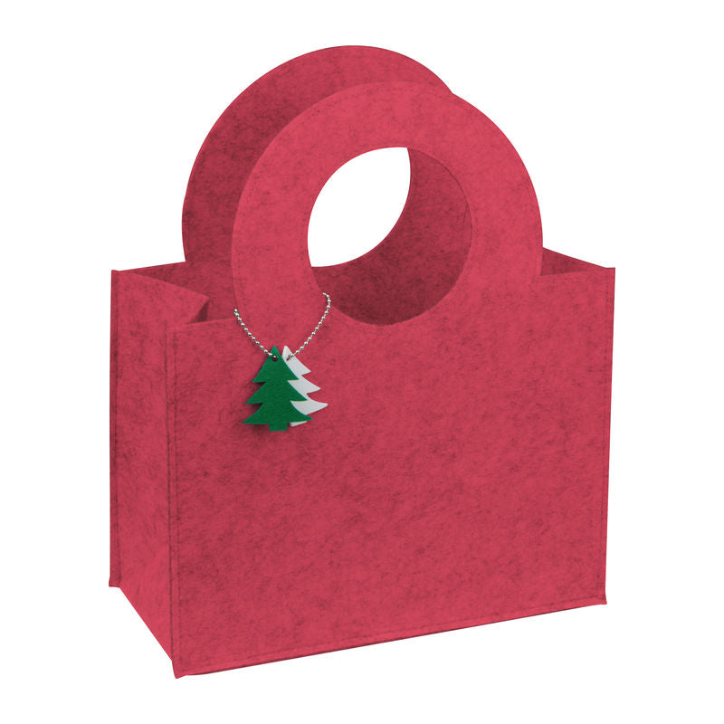 Božićna poklon vrećica od filca s privjesnicom u obliku drvca