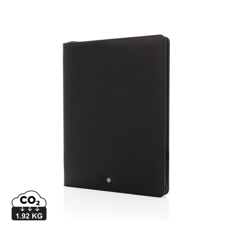 Promotivna A4 poslovna mapa s patentnim zatvaračem, crna boja | Poslovni pokloni