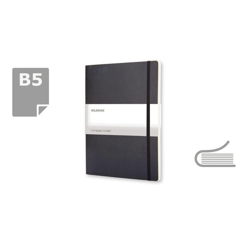 Moleskine notes B5 formata, meki uvez, prazne stranice