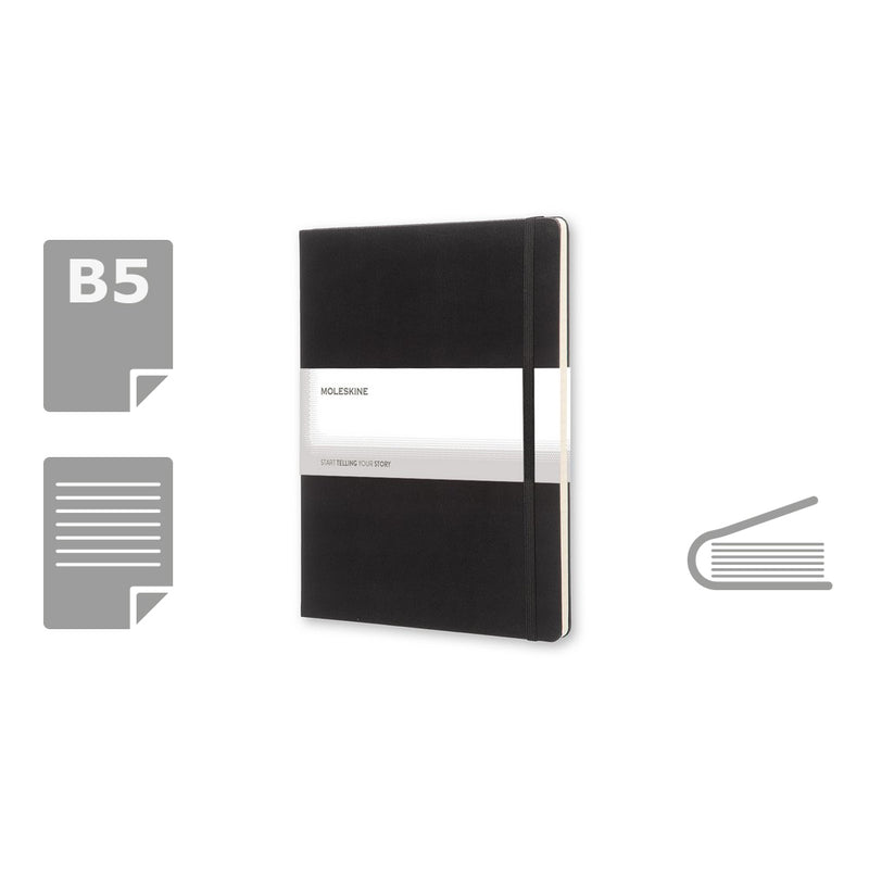 Moleskine notes B5 formata, tvrdi uvez, stranice s linijama