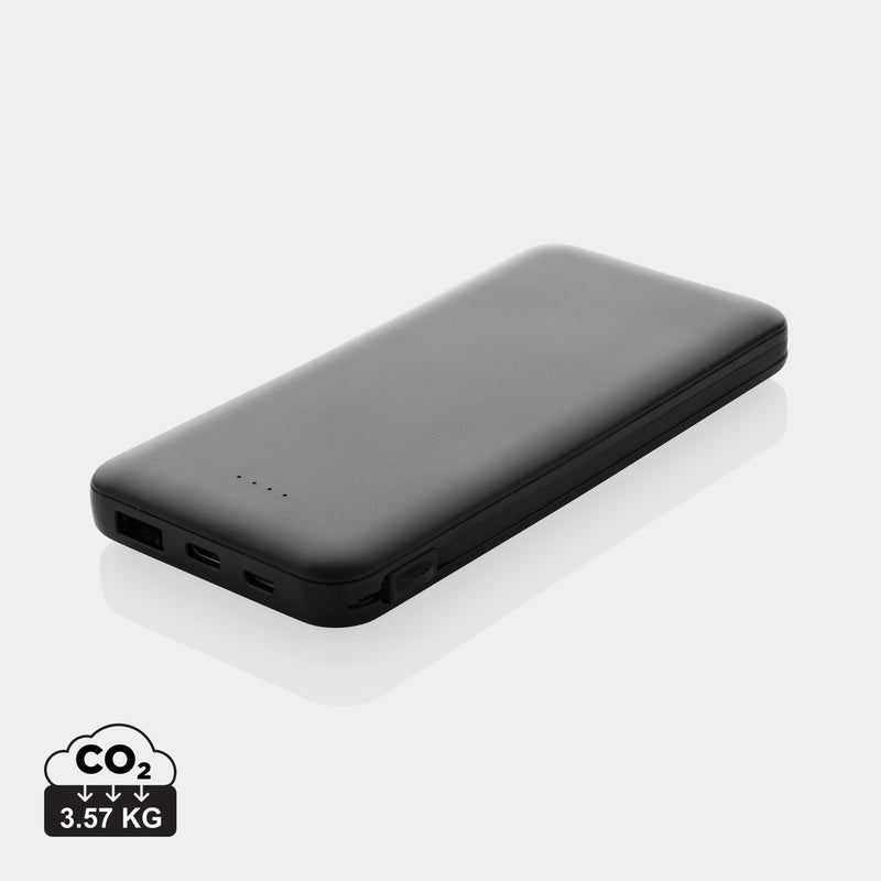 10.000mAh prijenosna baterija od recikliranog ABS-a s integriranim kabelima