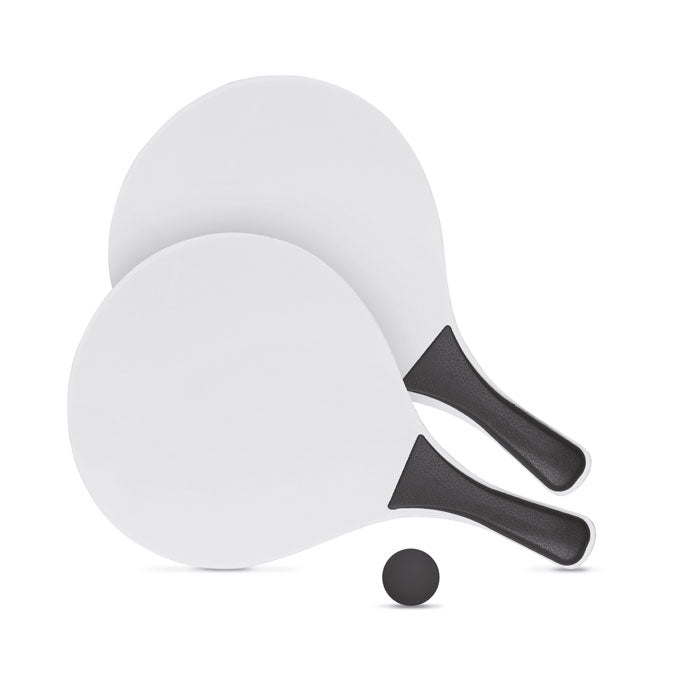 Promotivni teniski set za plažu, crne boje | Poslovni pokloni