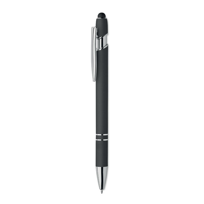 Promotivna stylus kemijska olovka od recikliranog aluminija, crne boje | Poslovni pokloni