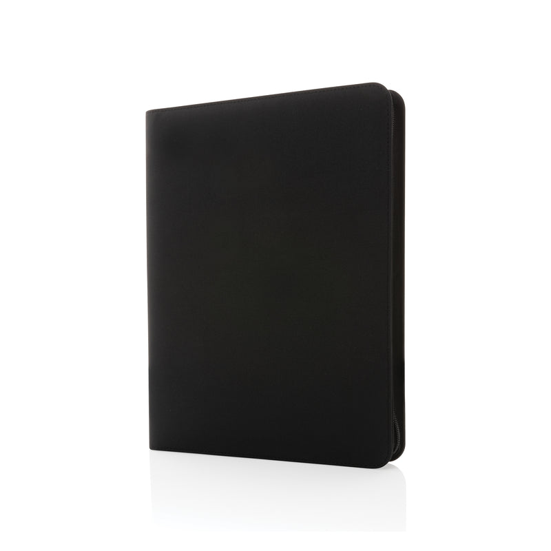 Promotivna poslovna mapa s patentnim zatvaračem, crne boje | Poslovni pokloni