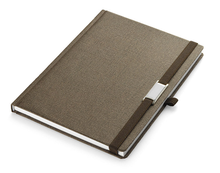 Poslovni pokloni | Promo pokloni | Promotivni notes platneni A5, za tisak logotipa, smeđe boje