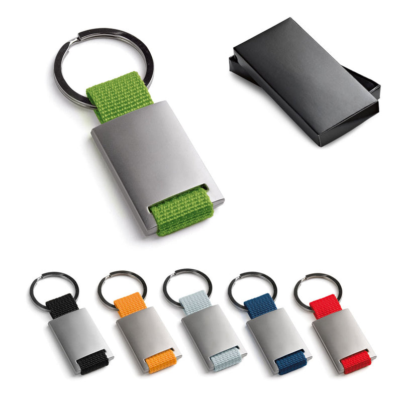 Promotivni metalni privjesak za ključeve na poliesterskom remenu