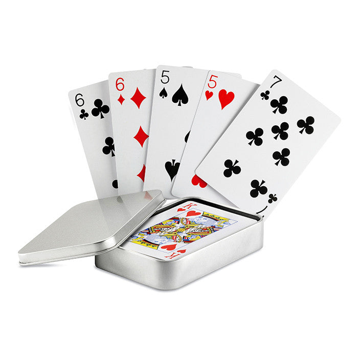 Reklamne karte za igru u limenoj kutiji Amigo