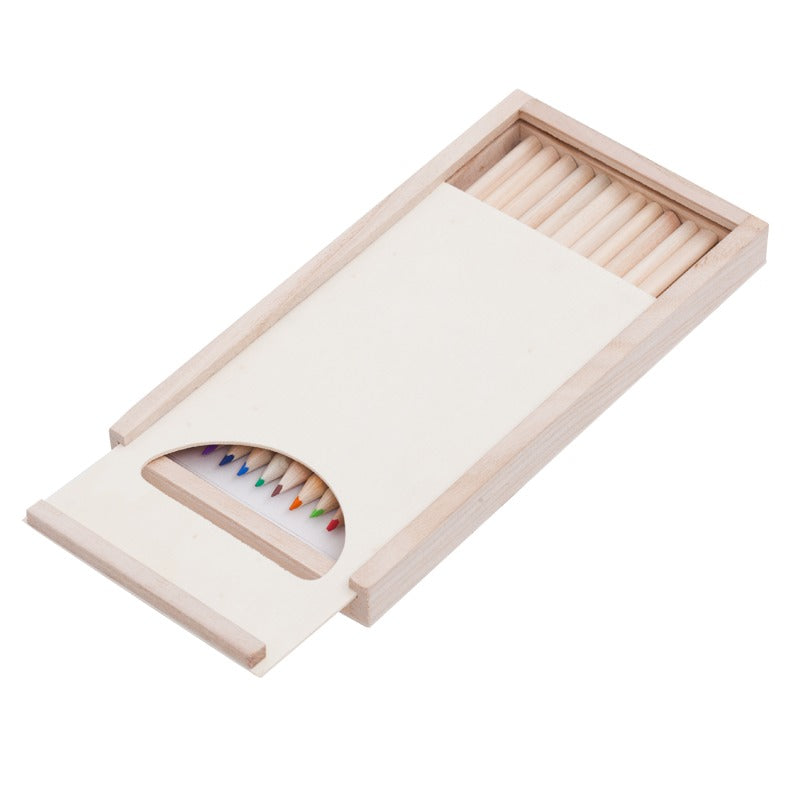 Promotivni set drvenih bojica s bojankom u drvenoj kutiji | Poslovni pokloni