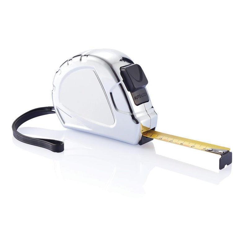 Promotivni ECII metar s automatskim zaustavljanjem 3m/16mm srebrne boje | Poslovni pokloni | Promo pokloni