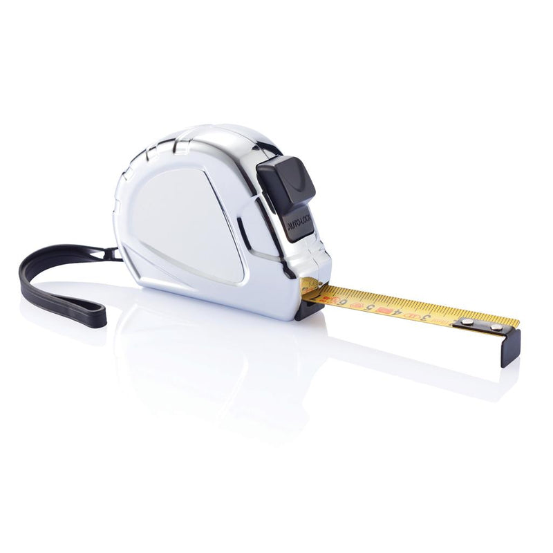 Promotivni ECII metar s automatskim zaustavljanjem 5m/19mm srebrne boje | Poslovni pokloni | Promo pokloni