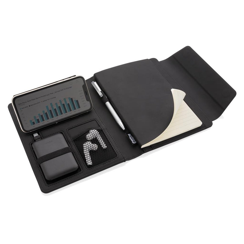 A5 poslovna mapa s bežičnim punjačem i prijenosnom baterijom