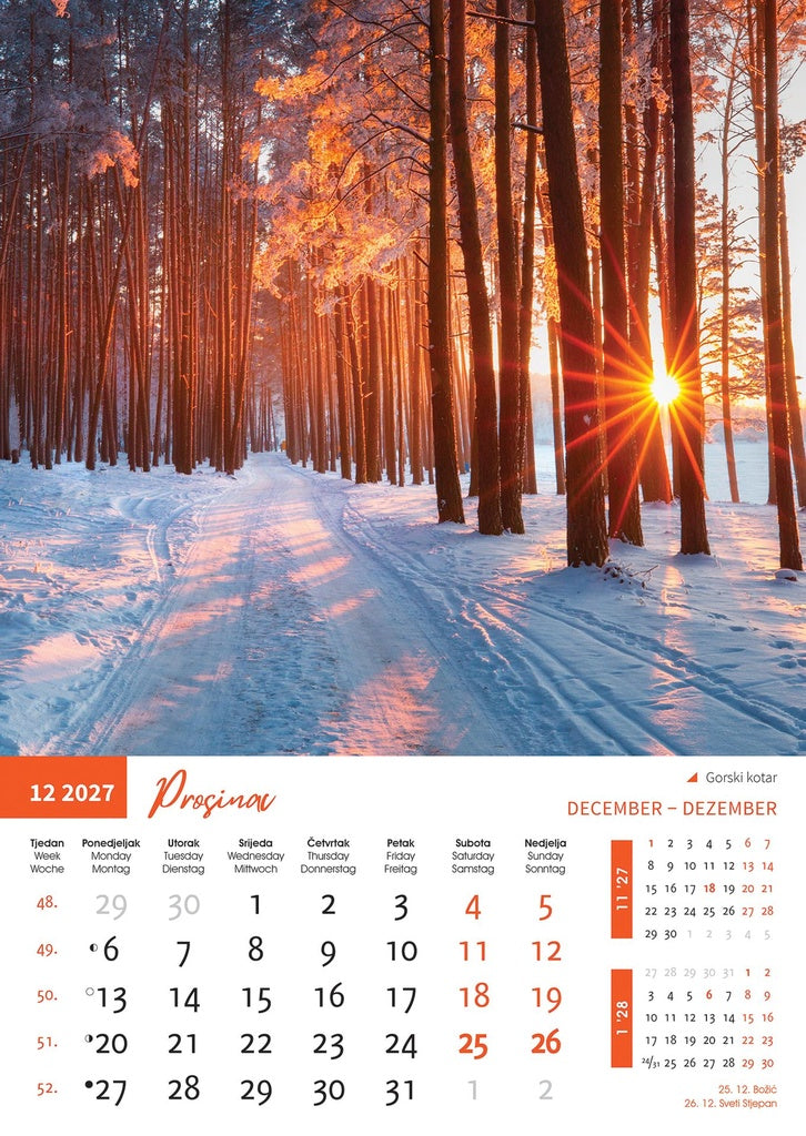 Promotivni zidni kalendar Priroda