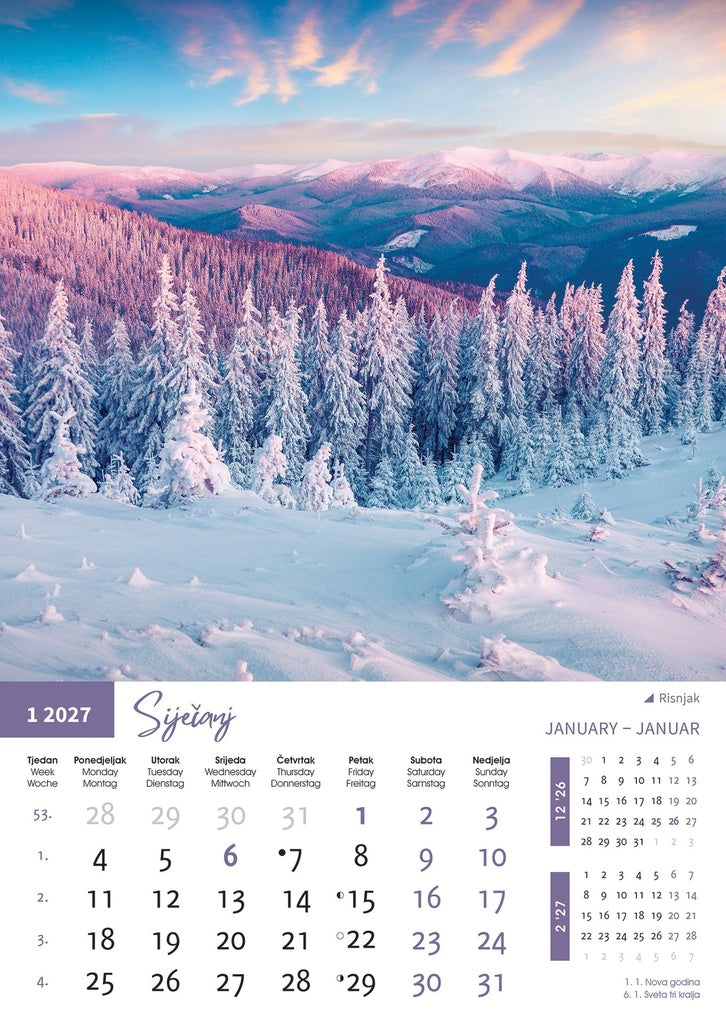 Promotivni zidni kalendar Priroda