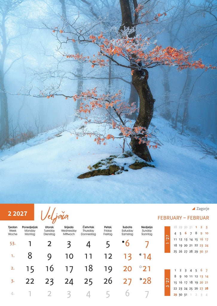 Promotivni zidni kalendar Priroda