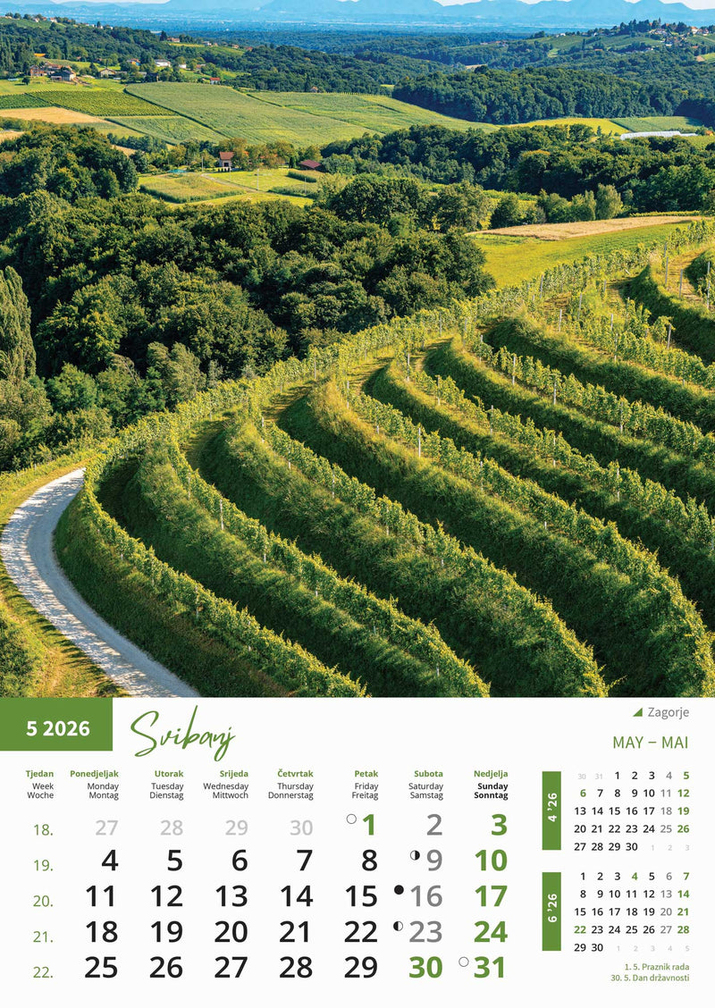 Promotivni zidni kalendar Priroda