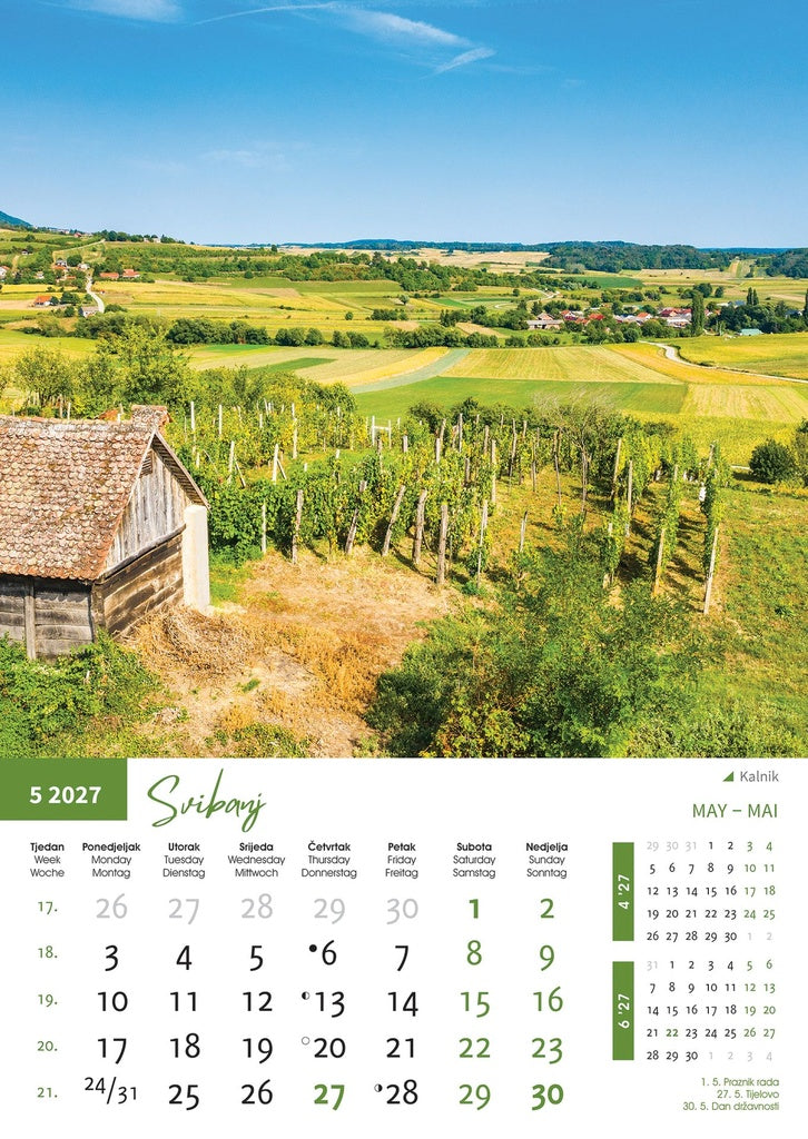 Promotivni zidni kalendar Priroda