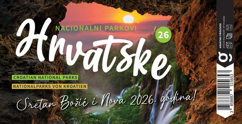 Stolni kalendar čestitka - nacionalni parkovi RH