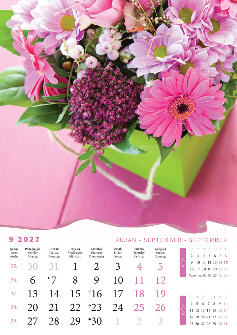 Promotivni zidni kalendar Buketi