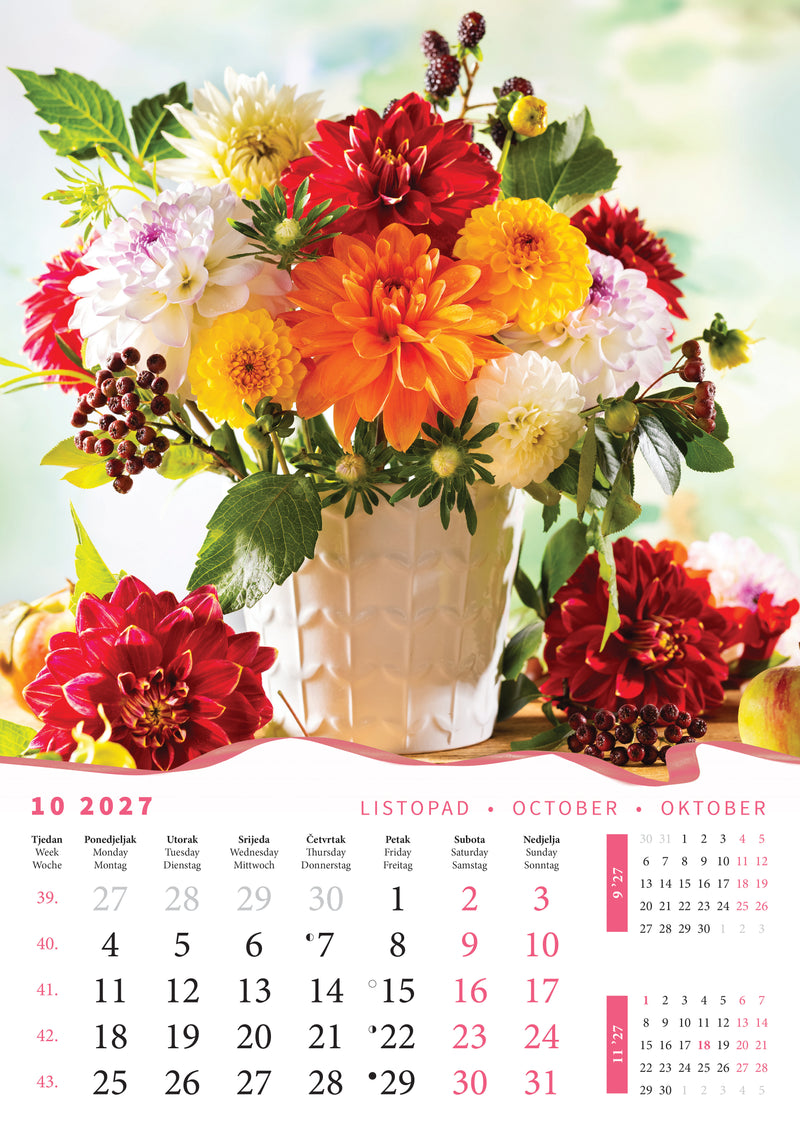 Promotivni zidni kalendar Buketi