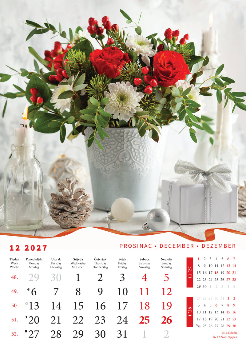 Promotivni zidni kalendar Buketi