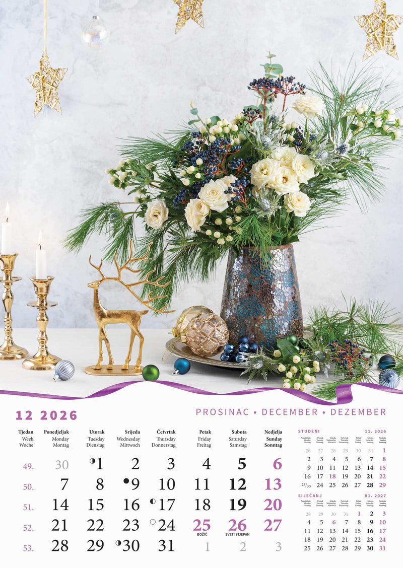 Promotivni zidni kalendar Buketi