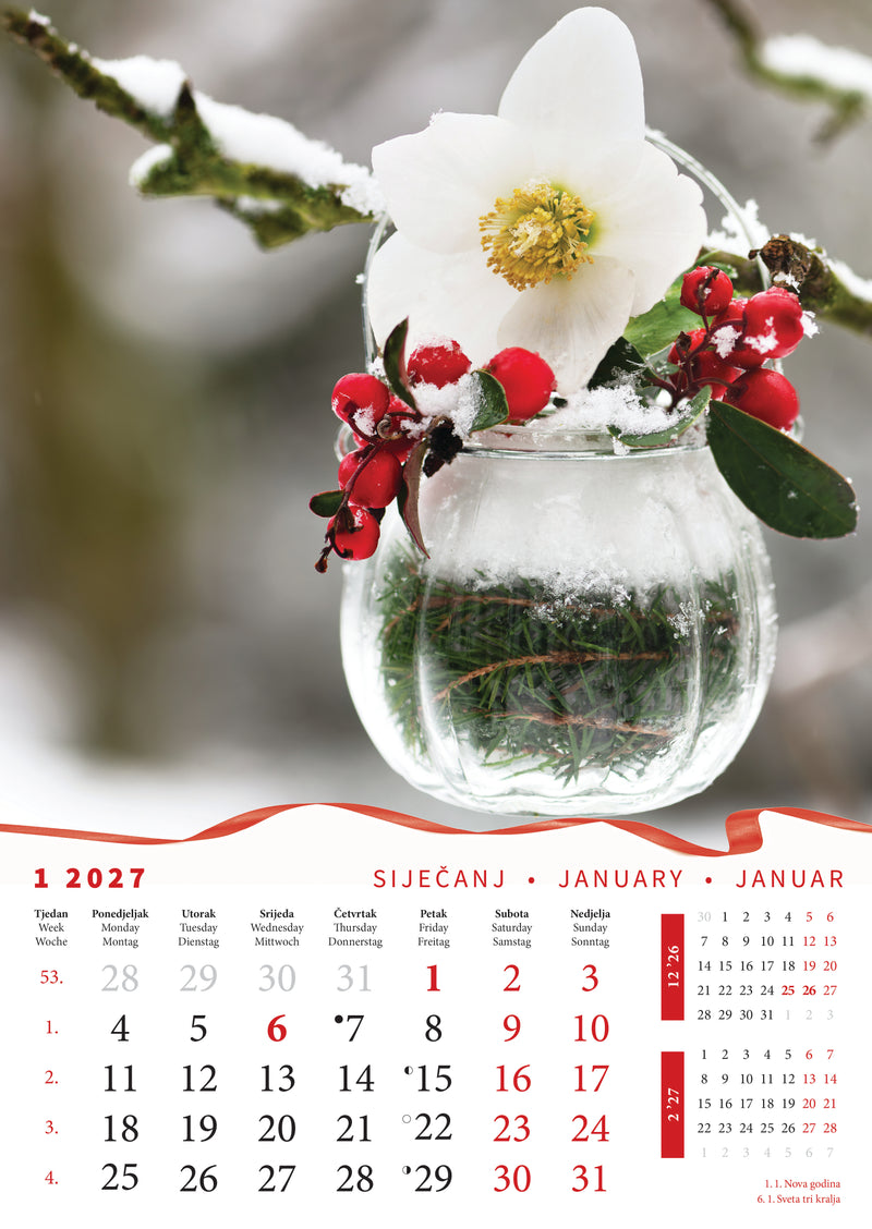 Promotivni zidni kalendar Buketi