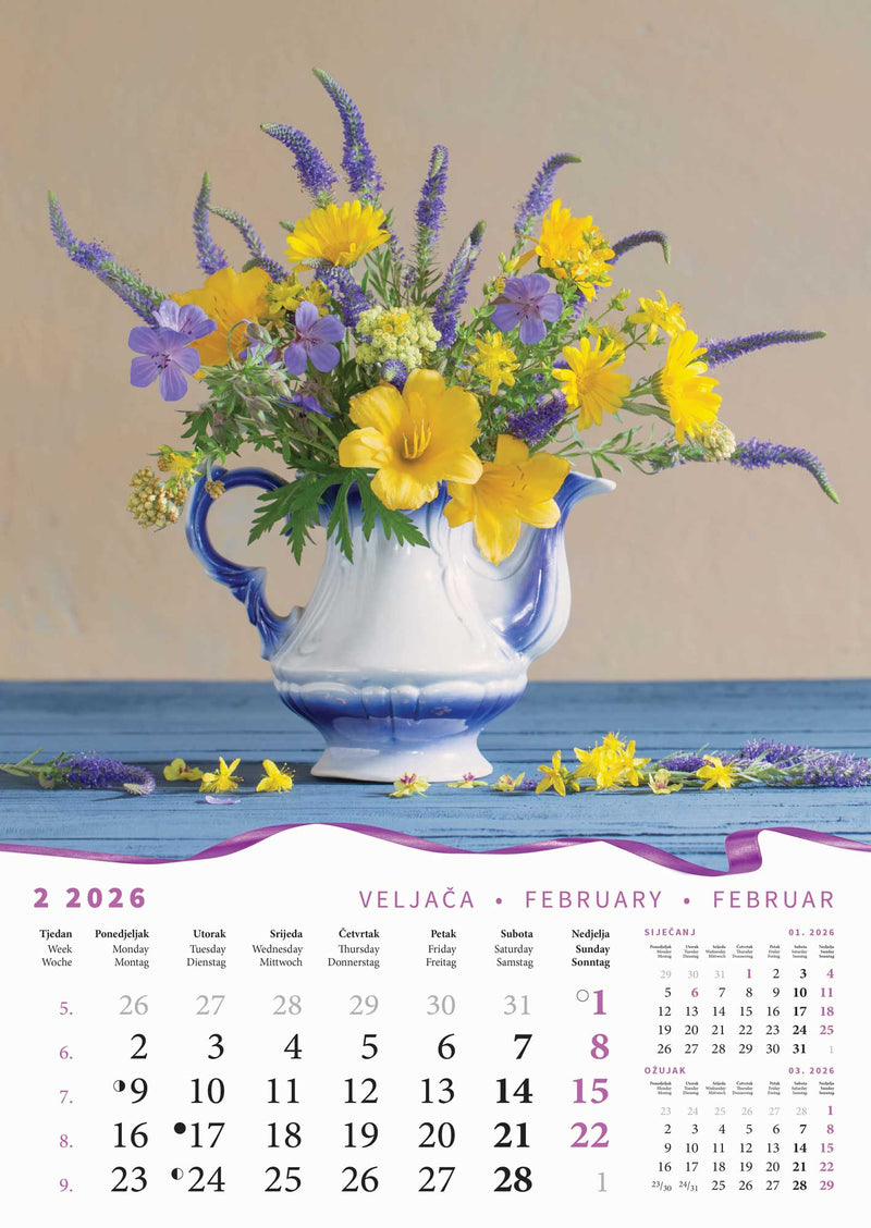 Promotivni zidni kalendar Buketi