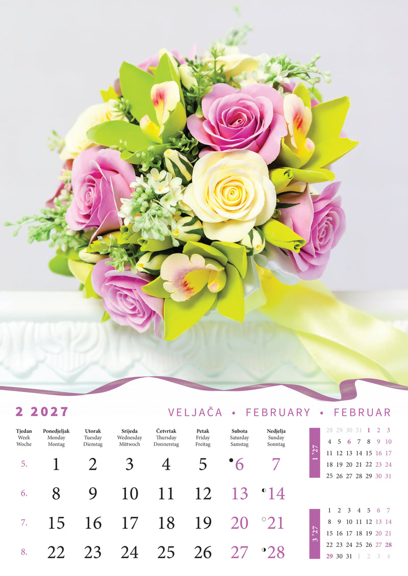 Promotivni zidni kalendar Buketi