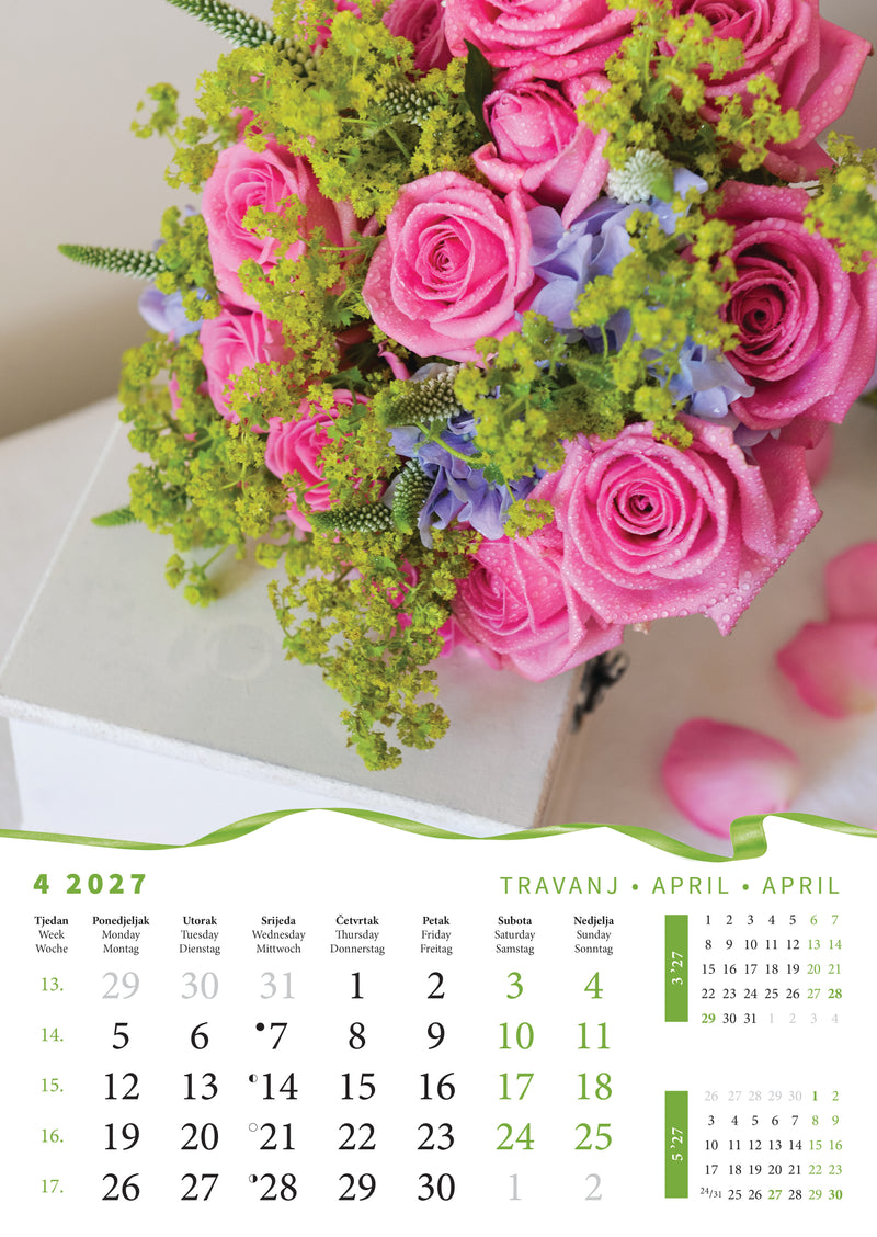 Promotivni zidni kalendar Buketi