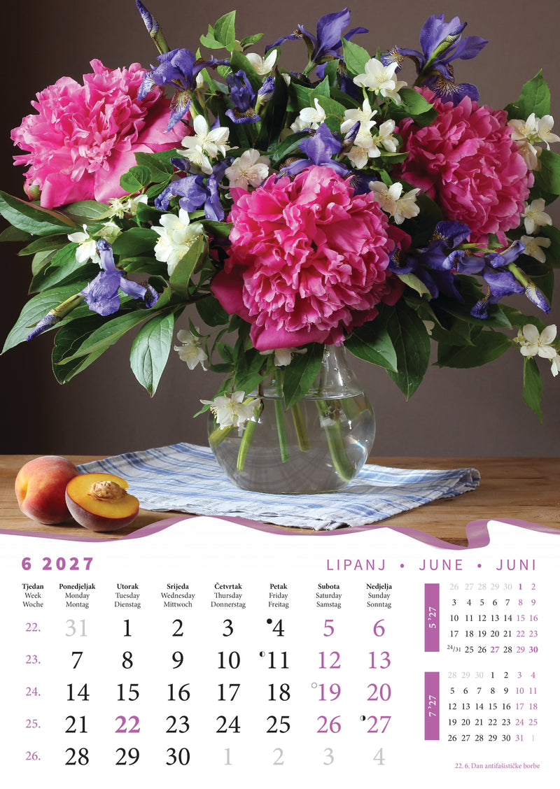 Promotivni zidni kalendar Buketi