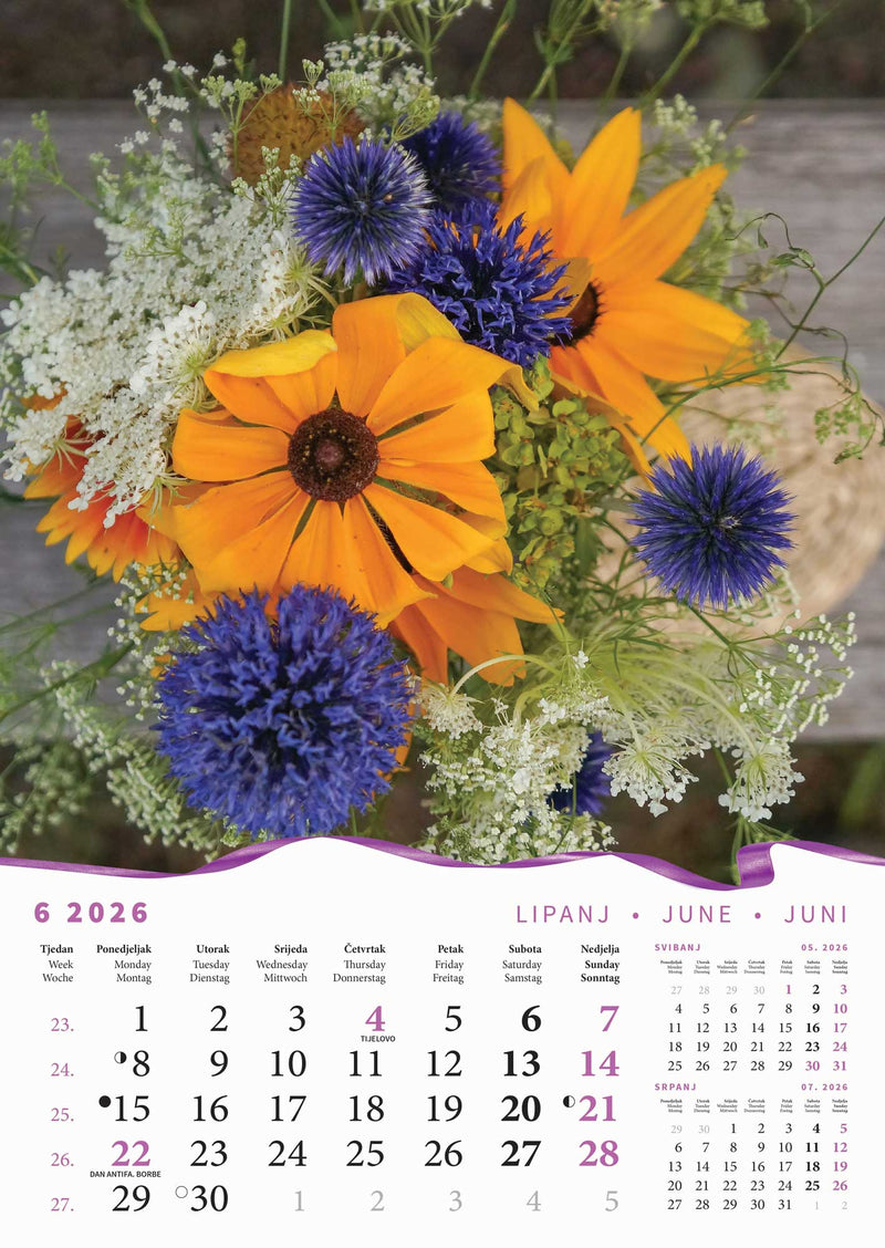 Promotivni zidni kalendar Buketi