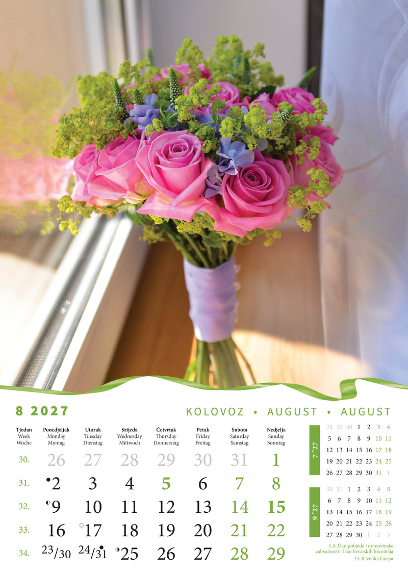 Promotivni zidni kalendar Buketi