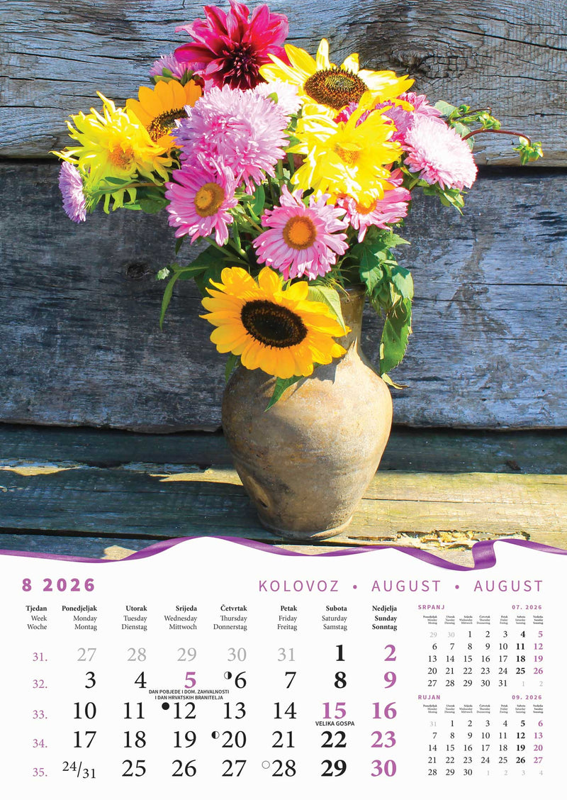 Promotivni zidni kalendar Buketi