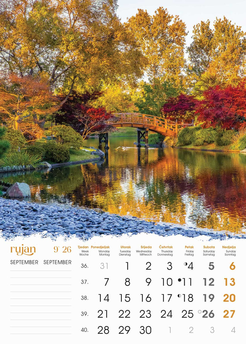 Promotivni zidni kalendar Vrtovi