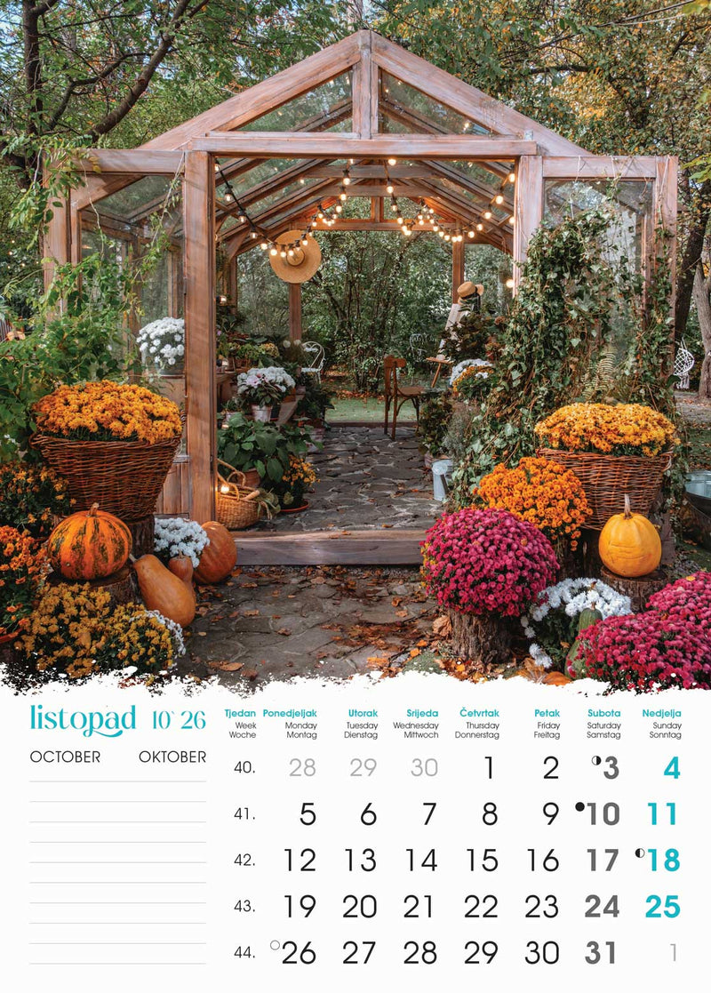 Promotivni zidni kalendar Vrtovi