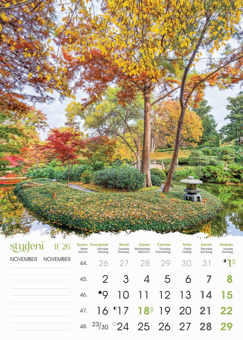 Promotivni zidni kalendar Vrtovi