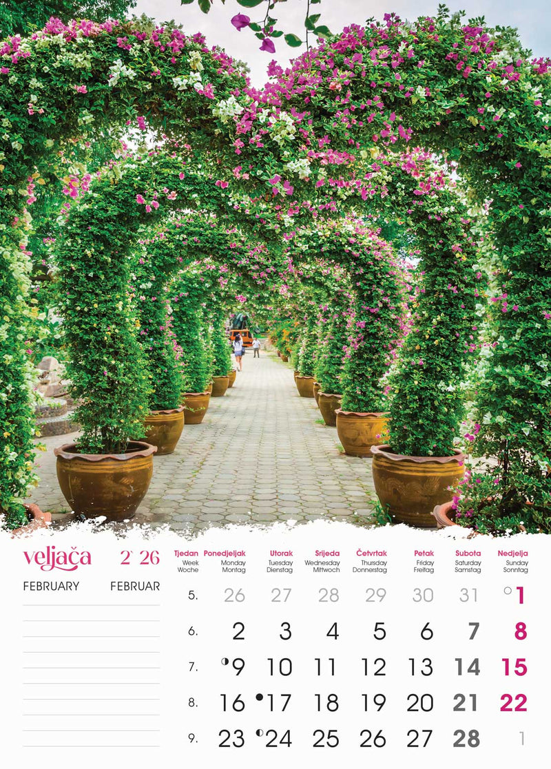 Promotivni zidni kalendar Vrtovi