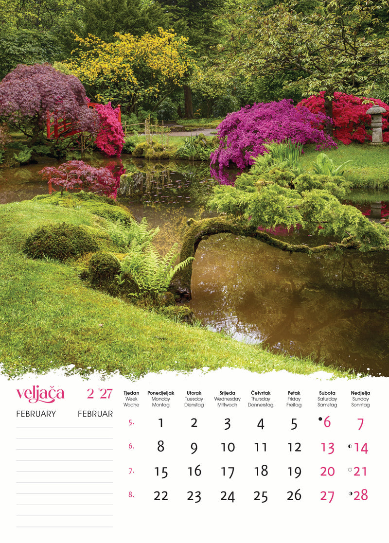 Promotivni zidni kalendar Vrtovi