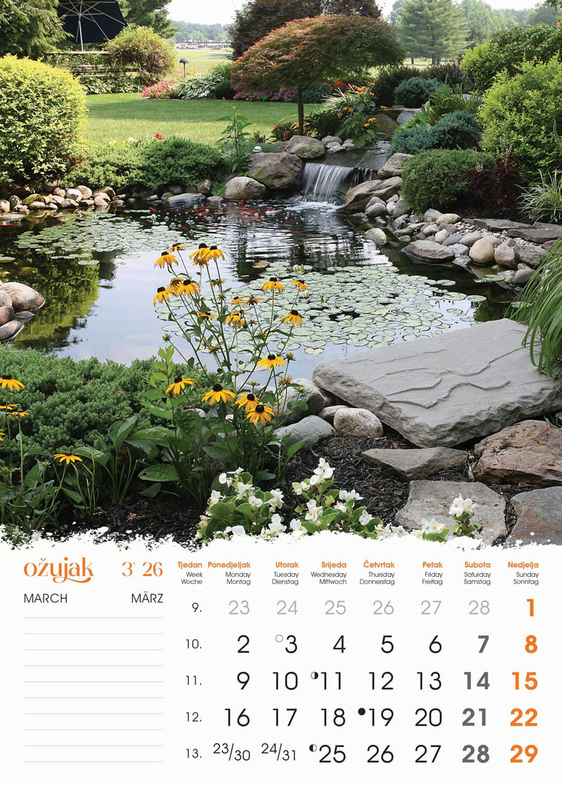 Promotivni zidni kalendar Vrtovi