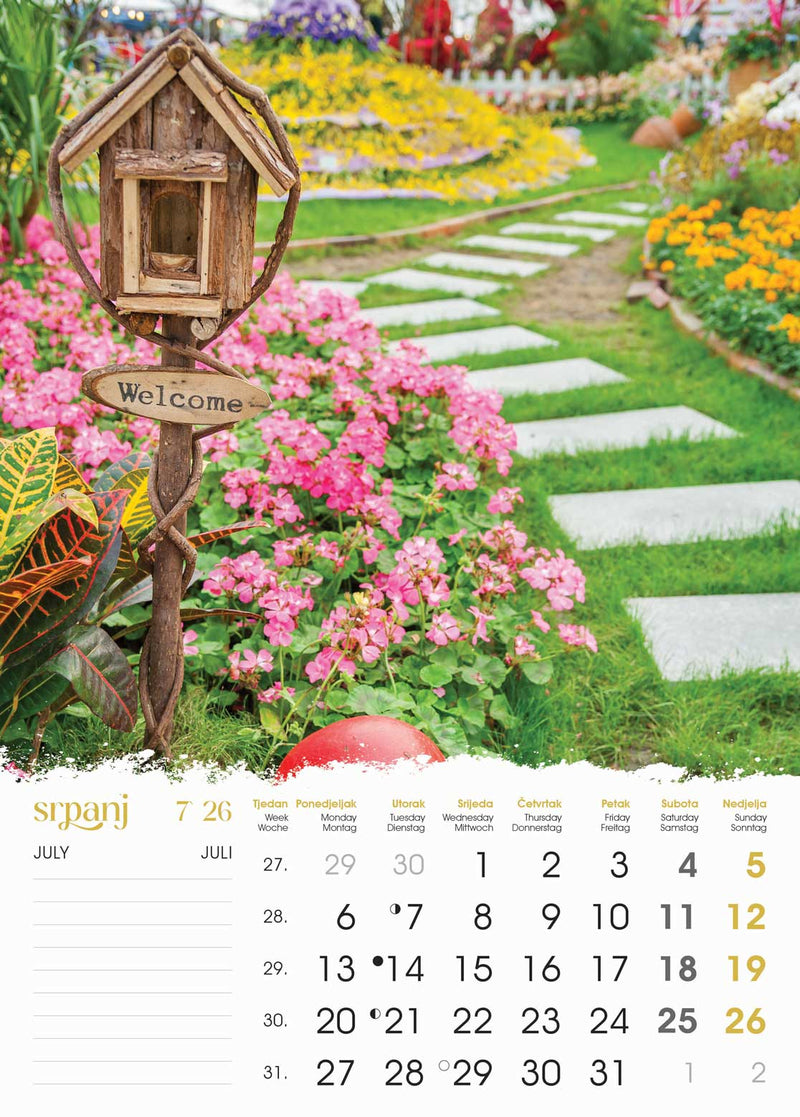 Promotivni zidni kalendar Vrtovi