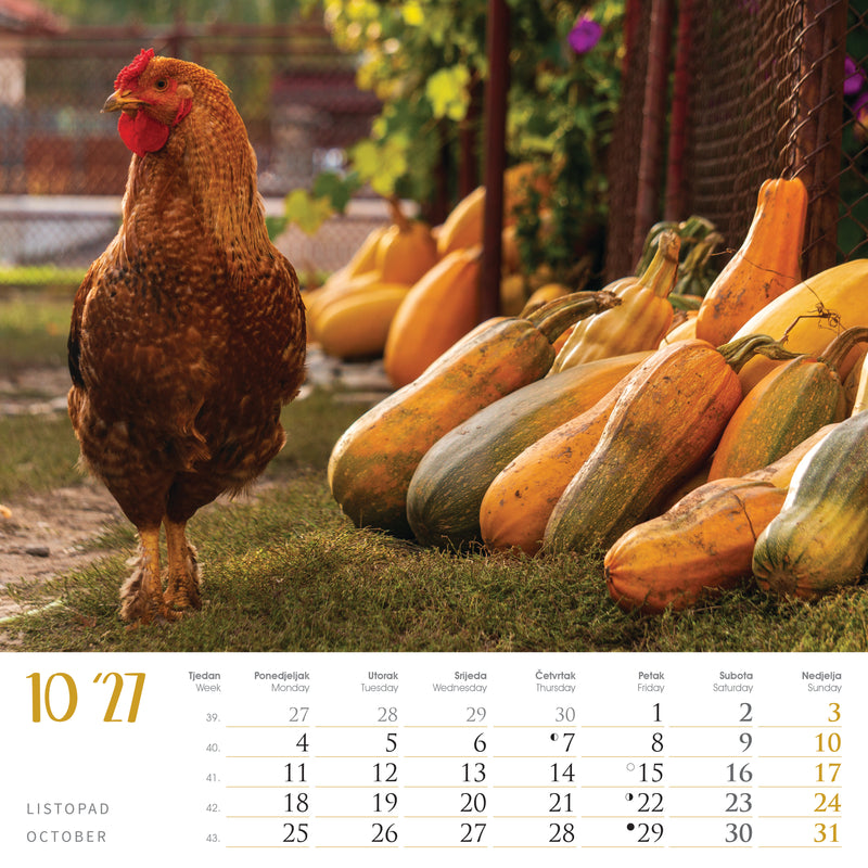 Promotivni zidni kalendar Seoska idila